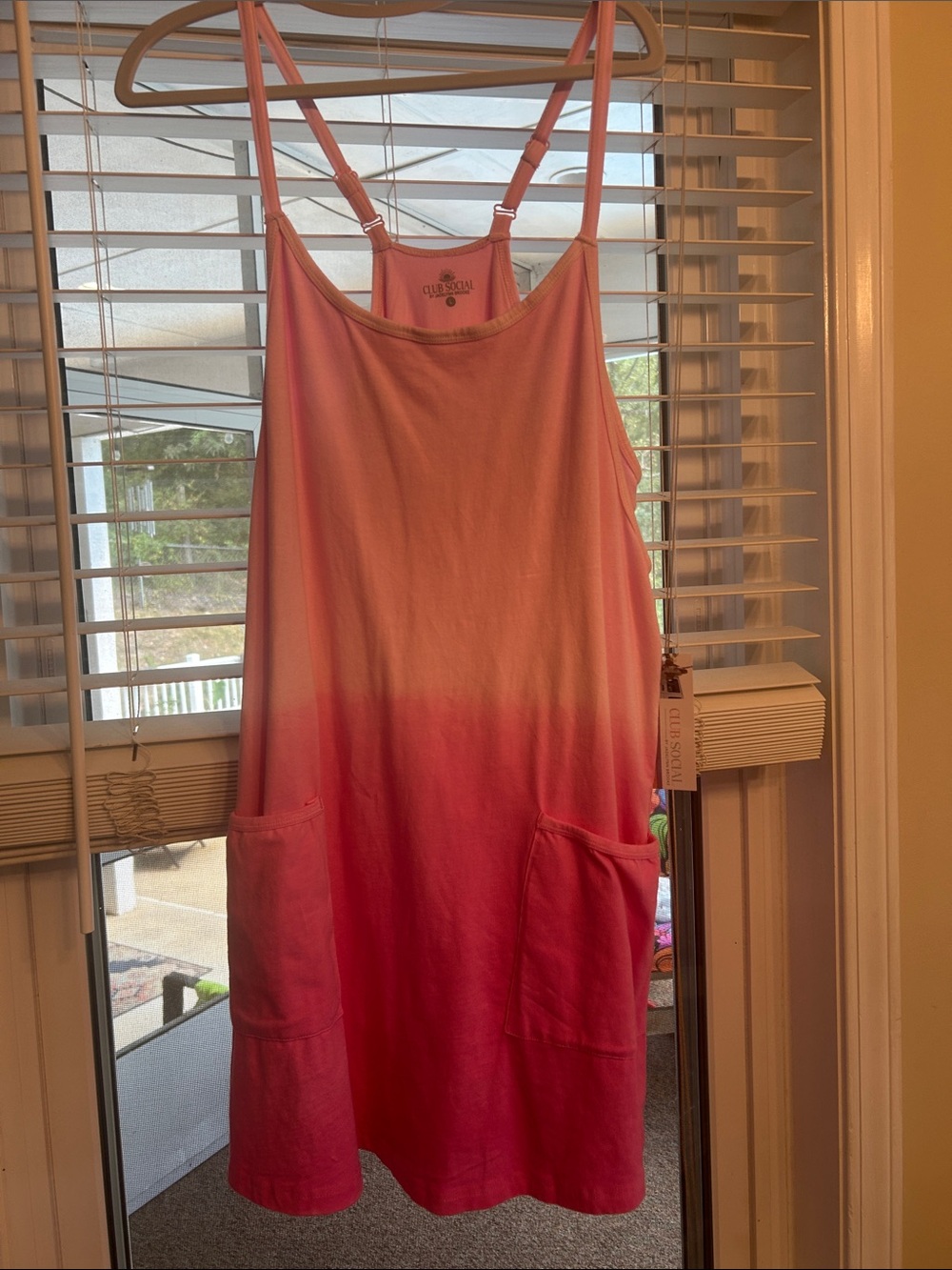 Club Sociak Pink Ombre Pocket Dress with Built in Shorts